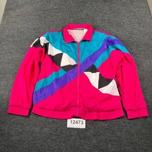 Vintage Longstreet Missy Windbreaker Jacket Mens Large Multicolor Colorblock